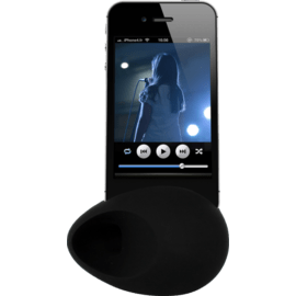 Oeuf Amplificateur de son pour Apple iPhone 6/6s/7/8/SE 2020, Noir