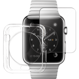 Clarity Coque Silicone & Protection d'écran en verre trempé pour Apple Watch (42mm)