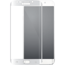 Protection d'écran en verre trempé Bord à Bord Incurvé pour Samsung Galaxy S6 Edge Plus, Blanc