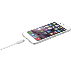 Câble Lightning certifié MFi Apple Charge/Sync (3M), Blanc Lumineux