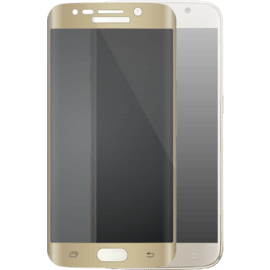 Protection d'écran en verre trempé Bord à Bord Incurvé pour Samsung Galaxy S6 Edge, Or