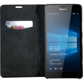 Coque Clapet Slim avec Stand pour Microsoft Lumia 950, Noir 