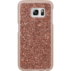 Coque Bling Strass pour Samsung Galaxy S6 Edge, Or Rose