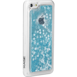 Bling Bling Coque Pailletée pour Apple iPhone 5c, Bleu Neige
