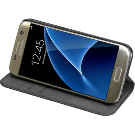 Coque clapet avec pochettes CB & stand pour Samsung Galaxy S7, Noir