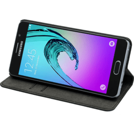 Coque clapet avec pochettes CB & stand pour Samsung Galaxy A5 (2016), Noir