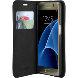 Coque Clapet Bling Strass pour Samsung Galaxy S7, Minuit Noir