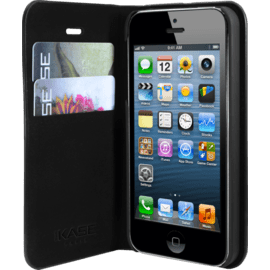 Coque Clapet Bling Strass pour Apple iPhone 5/5s/SE, Minuit Noir