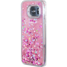 Bling Bling Coque Pailletée pour Samsung Galaxy S7 Edge, Pink Lady
