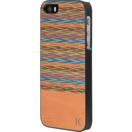 Coque bois pour Apple iPhone 5/5s/SE, Browny Check