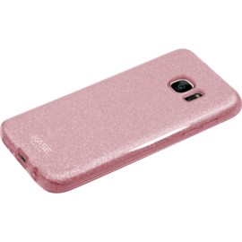 Coque slim pailletée étincelante pour Samsung Galaxy S7, Or Rose   