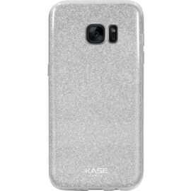 Coque slim pailletée étincelante pour Samsung Galaxy S7 Edge, Argent