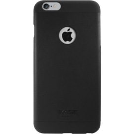 Coque en cuir de veau véritable ultra slim pour Apple iPhone 6 Plus /6s Plus, Noir Satin