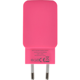 Chargeur Universel Double USB (EU) 3.4A, Rose Bonbon