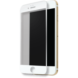 Protection d'écran en verre trempé Bord à Bord Incurvé pour Apple iPhone 7, Blanc