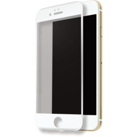 Protection d'écran en verre trempé Bord à Bord Incurvé pour Apple iPhone 7 Plus, Blanc
