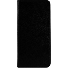 Étui portefeuille en cuir véritable pour Apple iPhone 7/8, cuir de Veau Shrunken Noir