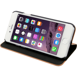Coque Clapet pour Apple iPhone 7/8/SE 2020, Marron & Bois De Cerisier Naturel