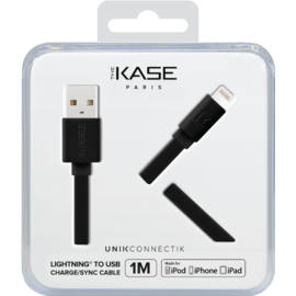 Câble Lightning certifié MFi Apple Charge/Sync (1M) Noir de Jais