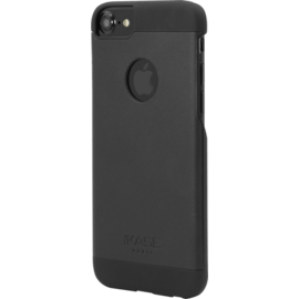 Coque en cuir véritable ultra slim pour Apple iPhone 6/6s/7, Noir Satin