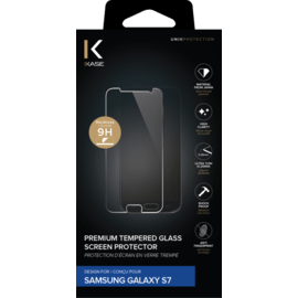 Protection d'écran premium en verre trempé pour Samsung Galaxy S7, Transparent