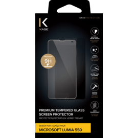 Protection d'écran premium en verre trempé pour Microsoft Lumia 550, Transparent