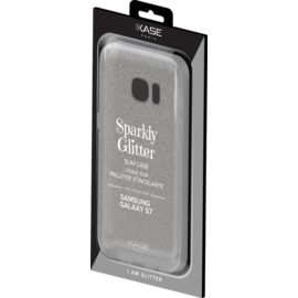 Coque slim pailletée étincelante pour Samsung Galaxy S7,  Argent 