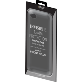 (On hold) Coque silicone pour Apple iPhone 7 Plus/8 Plus, Gris Transparent 