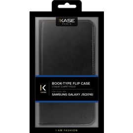 Coque clapet avec pochettes CB & stand pour Samsung Galaxy J5 (2016), Noir
