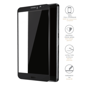 Protection d'écran en verre trempé (100% d surface couverte) pour Huawei Mate 9, Noir