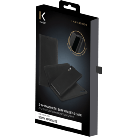 Étui et Coque slim magnétique 2-en-1 pour Sony Xperia XZ, Noir