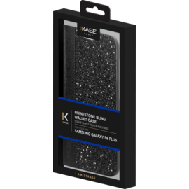 Coque Clapet Bling Strass pour Samsung Galaxy S8+, Minuit Noir