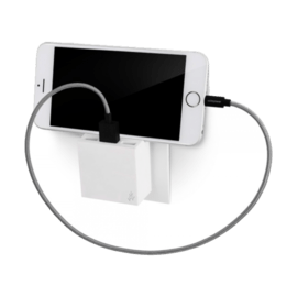 MINI HIDE Blanc - Compact Hub 3 en 1 / Chargeur USB & station de charge