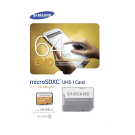 Micro SD EVO 64 Go + adaptateur SD
