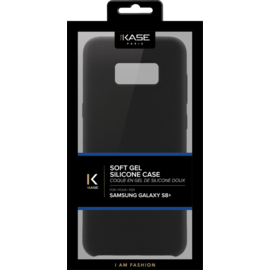 Coque en Gel de Silicone Doux pour Samsung Galaxy S8+, Noir satin