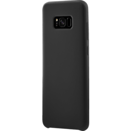 (O)Coque en Gel de Silicone Doux pour Samsung Galaxy S8, Noir satin