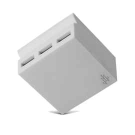 MINI HIDE Blanc - Compact Hub 3 en 1 / Chargeur USB & station de charge