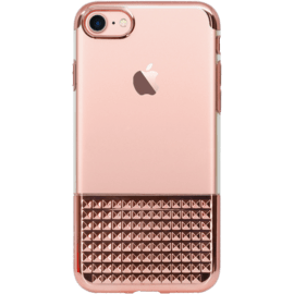 Coque ultra slim cloutée invisible pour Apple iPhone 7/8/SE 2020 0,8mm, Rose or