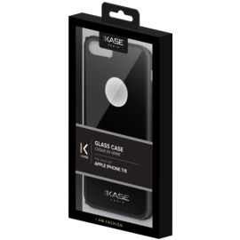 Coque en verre pour Apple iPhone 7/8, Gris Sidéral
