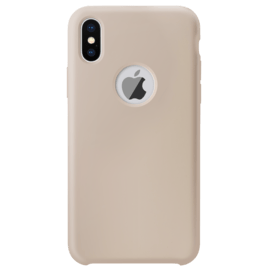 Coque en Gel de Silicone Doux pour Apple iPhone X, Rose Sable