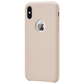 Coque en Gel de Silicone Doux pour Apple iPhone X, Rose Sable