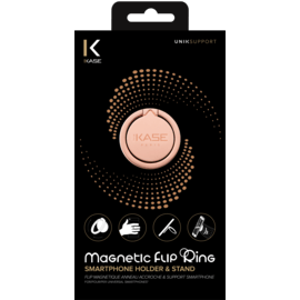 Flip magnétique anneau accroche & support smartphone, Or rose