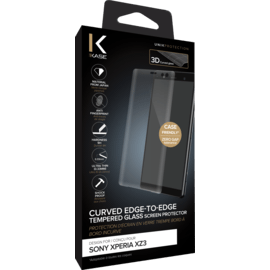 Protection d'écran en verre trempé Bord à Bord Incurvé pour Sony Xperia XZ3, Noir