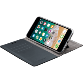 Diarycase Coque clapet en cuir véritable avec support aimanté pour Apple iPhone 6 Plus/6s Plus, Noir Lézard
