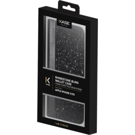 Coque Bling Strass pour Apple iPhone X/XS, Minuit Noir