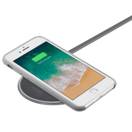 Base de recharge sans fil Qi universelle rapide (7,5W/10W), Noir métallisé 