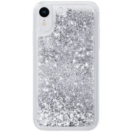 Bling Bling Coque pailletée hybride pour Apple iPhone XR, Argent Galaxie