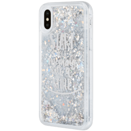 Coque Bling Bling hybride pailletée pour Apple iPhone X/XS, Your Best Morning