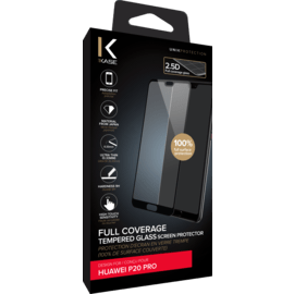 Protection d'écran en verre trempé (100% de surface couverte) pour Huawei P20 Pro, Noir