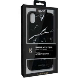 Coque effet marbré pour Apple iPhone X/XS, Noir Marquina